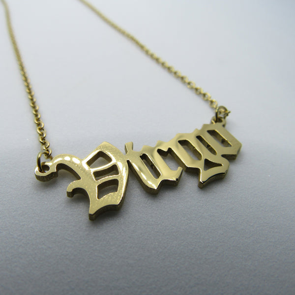 Old English Zodiac Necklace